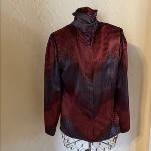 Vintage Zigzag Patterned Blouse